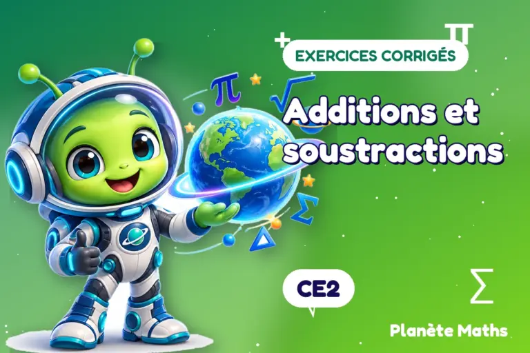 Exercices corrigés de maths en CE2 : Additions et soustractions — Zyro, l’explorateur de Planète Maths