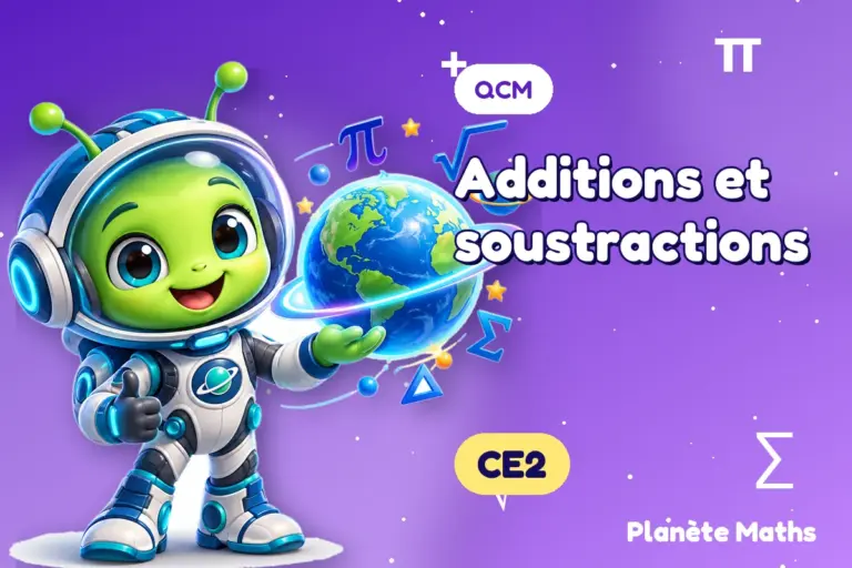 QCM de maths en CE2 : Additions et soustractions — Zyro, l’explorateur de Planète Maths