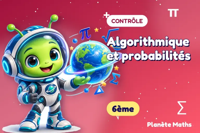 Contrôles de maths en 6ème : Algorithmique et probabilités — Zyro, l’explorateur de Planète Maths