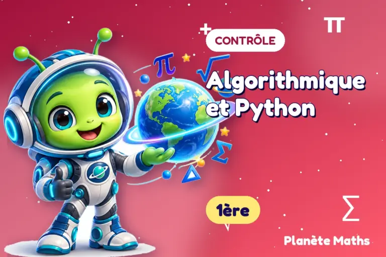 Contrôles de maths en 1ère : Algorithmique et Python — Zyro, l’explorateur de Planète Maths