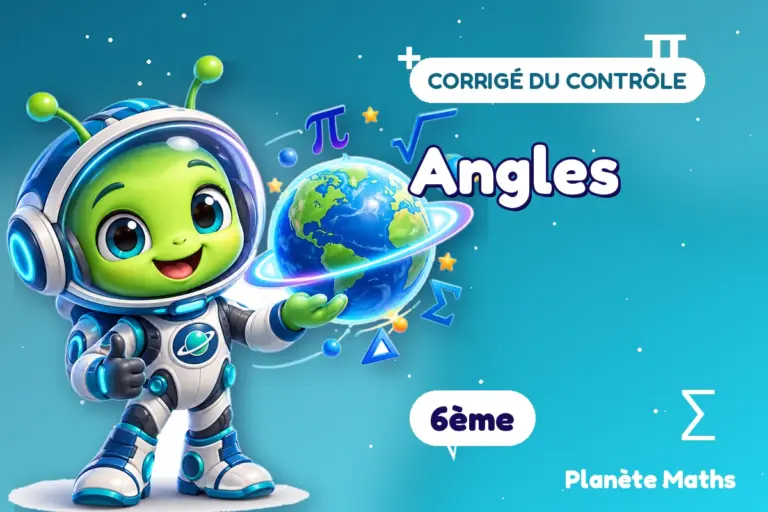 Corrigés de contrôles de maths en 6ème : Angles — Zyro, l’explorateur de Planète Maths