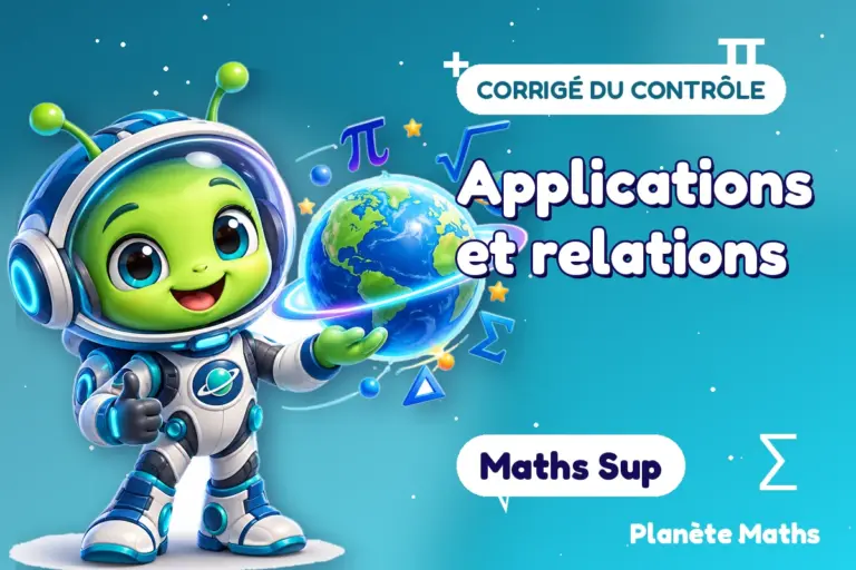 Corrigés de contrôles de maths en Maths Sup : Applications et relations — Zyro, l’explorateur de Planète Maths