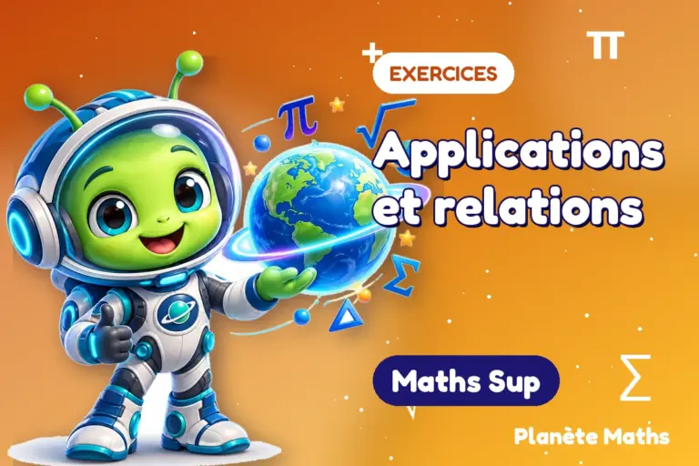 Exercices de maths en Maths Sup : Applications et relations — Zyro, l’explorateur de Planète Maths