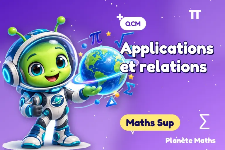 QCM de maths en Maths Sup : Applications et relations — Zyro, l’explorateur de Planète Maths