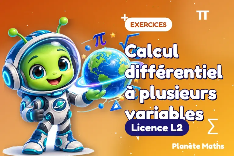 Exercices de maths en Licence L2 : Calcul différentiel à plusieurs variables — Zyro, l’explorateur de Planète Maths