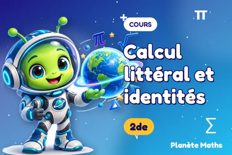 Cours de maths en 2de : Calcul littéral et identités — Zyro, l’explorateur de Planète Maths