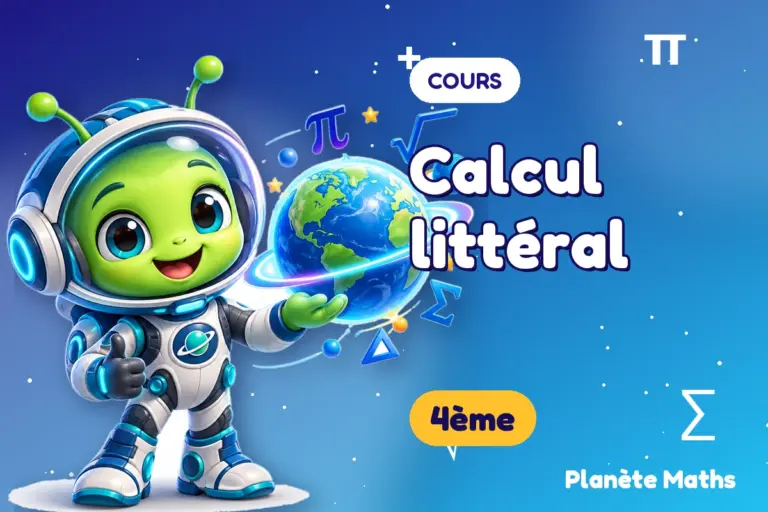 Cours de maths en 4ème : Calcul littéral — Zyro, l’explorateur de Planète Maths