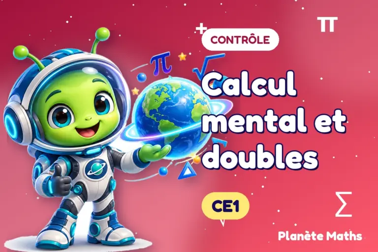 Contrôles de maths en CE1 : Calcul mental et doubles — Zyro, l’explorateur de Planète Maths
