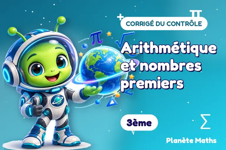 Corrigés de contrôles de maths en 3ème : Arithmétique et nombres premiers — Zyro, l’explorateur de Planète Maths