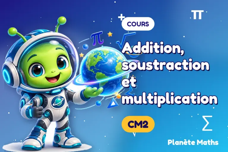 Cours de maths en CM2 : Addition, soustraction et multiplication — Zyro, l’explorateur de Planète Maths