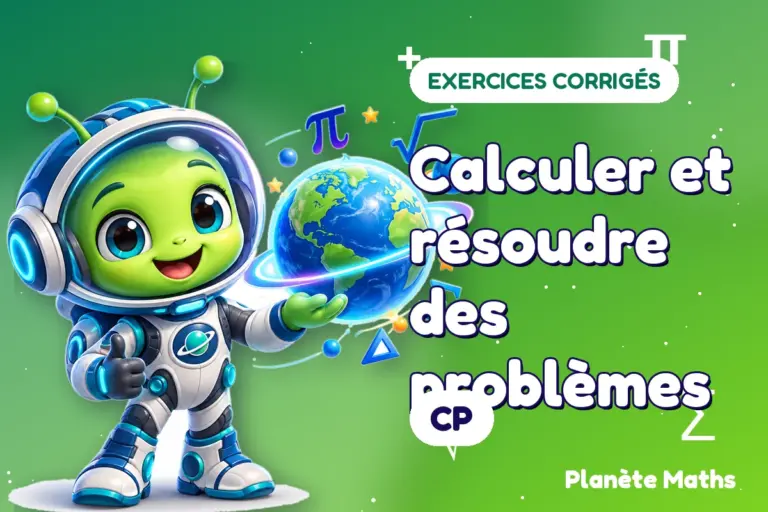 Exercices corrigés de maths en CP : Calculer et résoudre des problèmes — Zyro, l’explorateur de Planète Maths