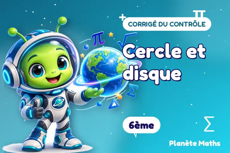 Corrigés de contrôles de maths 6ème : Cercle et disque