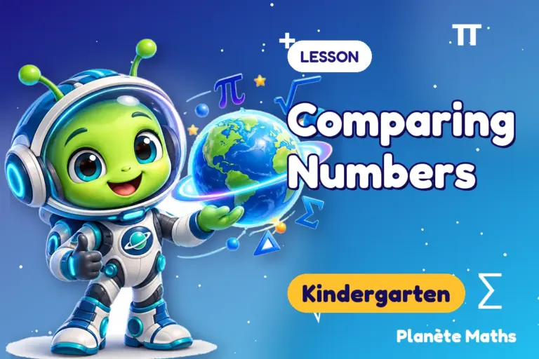 Math lessons Kindergarten : Comparing Numbers — Zyro the alien explorer of Planète Maths