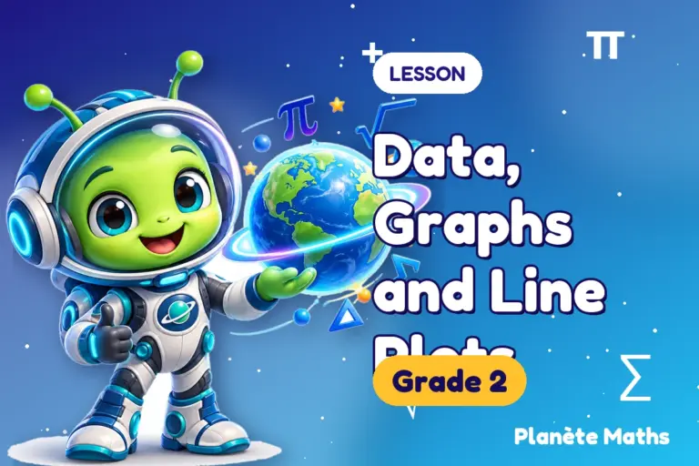 Math lessons Grade 2 : Data, Graphs and Line Plots — Zyro the alien explorer of Planète Maths