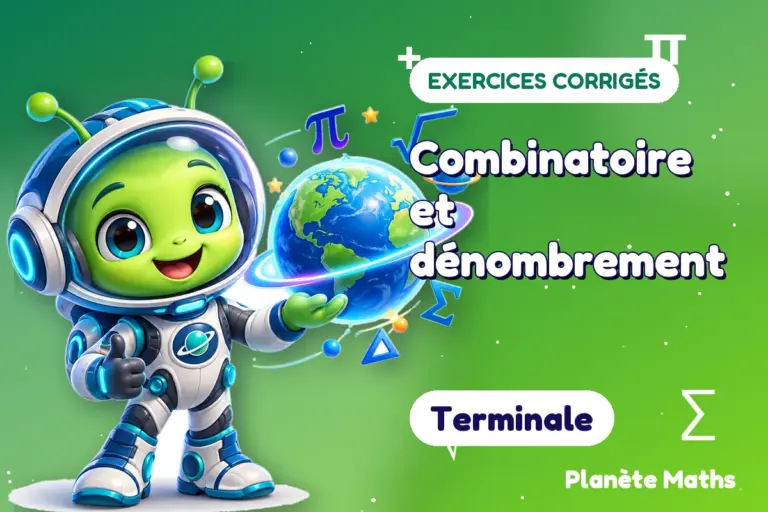 Exercices corrigés de maths en Terminale : Combinatoire et dénombrement — Zyro, l’explorateur de Planète Maths