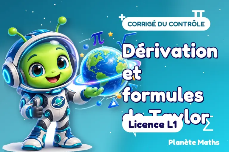 Corrigés de contrôles de maths en Licence L1 : Dérivation et formules de Taylor — Zyro, l’explorateur de Planète Maths