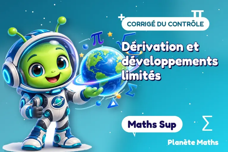 Corrigés de contrôles de maths en Maths Sup : Dérivation et développements limités — Zyro, l’explorateur de Planète Maths