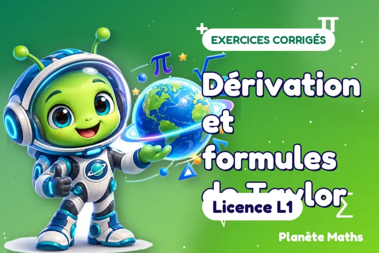 Exercices corrigés de maths en Licence L1 : Dérivation et formules de Taylor — Zyro, l’explorateur de Planète Maths