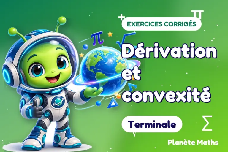 Exercices corrigés de maths en Terminale : Dérivation et convexité — Zyro, l’explorateur de Planète Maths