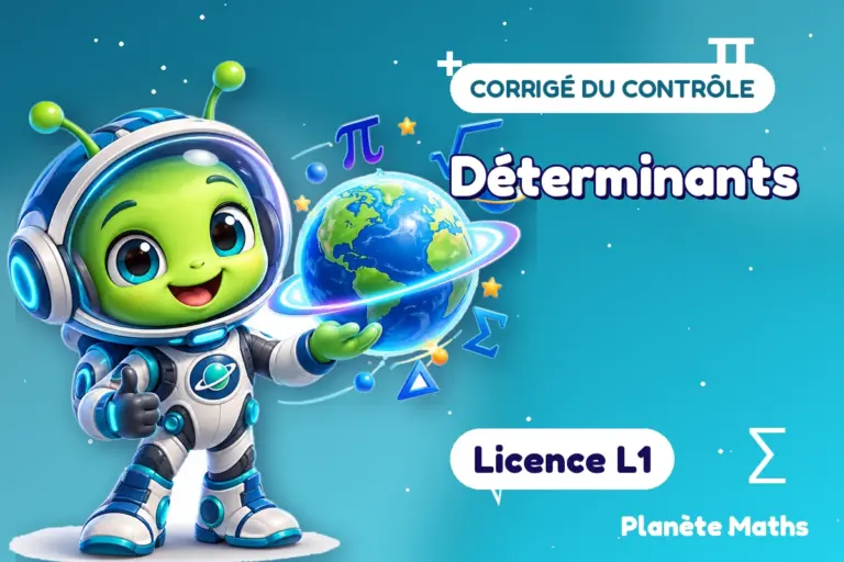 Corrigés de contrôles de maths en Licence L1 : Déterminants — Zyro, l’explorateur de Planète Maths