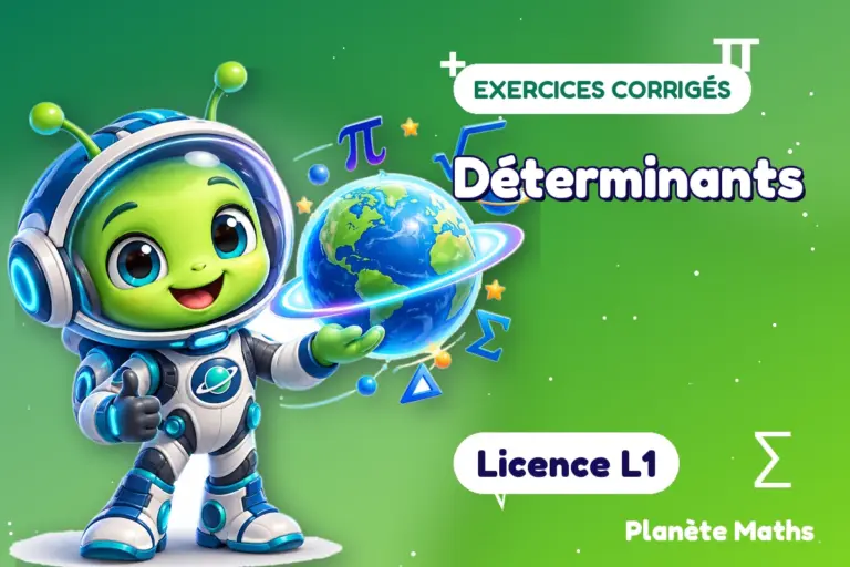 Exercices corrigés de maths en Licence L1 : Déterminants — Zyro, l’explorateur de Planète Maths
