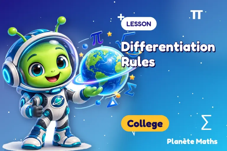 Math lessons College : Differentiation Rules — Zyro the alien explorer of Planète Maths