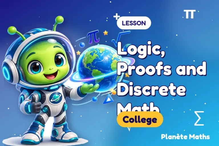 Math lessons College : Logic, Proofs and Discrete Math — Zyro the alien explorer of Planète Maths