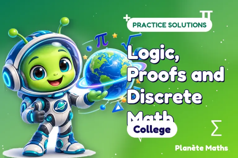 Practice solutions College : Logic, Proofs and Discrete Math — Zyro the alien explorer of Planète Maths