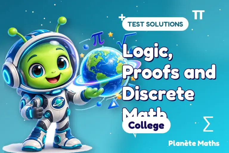 Test solutions College : Logic, Proofs and Discrete Math — Zyro the alien explorer of Planète Maths