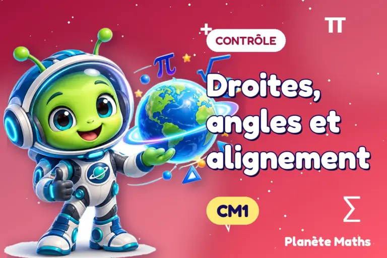 Contrôles de maths en CM1 : Droites, angles et alignement — Zyro, l’explorateur de Planète Maths