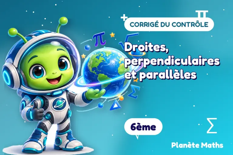 Corrigés de contrôles de maths 6ème : Droites, perpendiculaires et parallèles