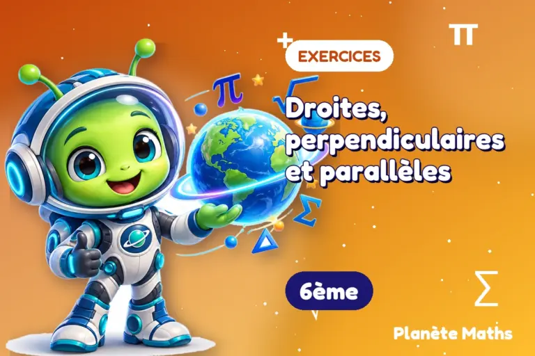 Exercices de maths 6ème : Droites, perpendiculaires et parallèles
