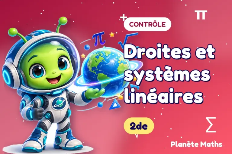 Contrôles de maths en 2de : Droites et systèmes linéaires — Zyro, l’explorateur de Planète Maths