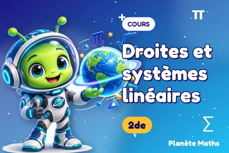 Cours de maths en 2de : Droites et systèmes linéaires — Zyro, l’explorateur de Planète Maths
