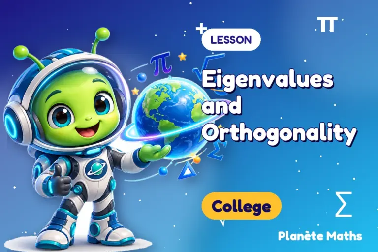 Math lessons College : Eigenvalues and Orthogonality — Zyro the alien explorer of Planète Maths