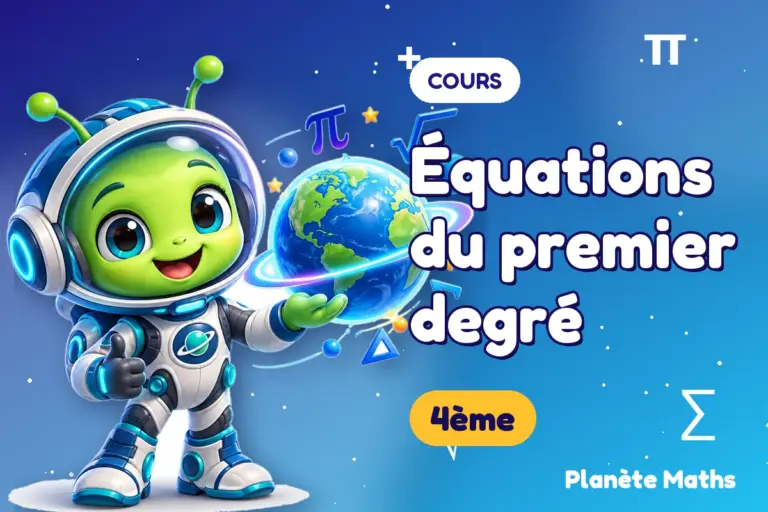 Cours de maths en 4ème : Équations du premier degré — Zyro, l’explorateur de Planète Maths