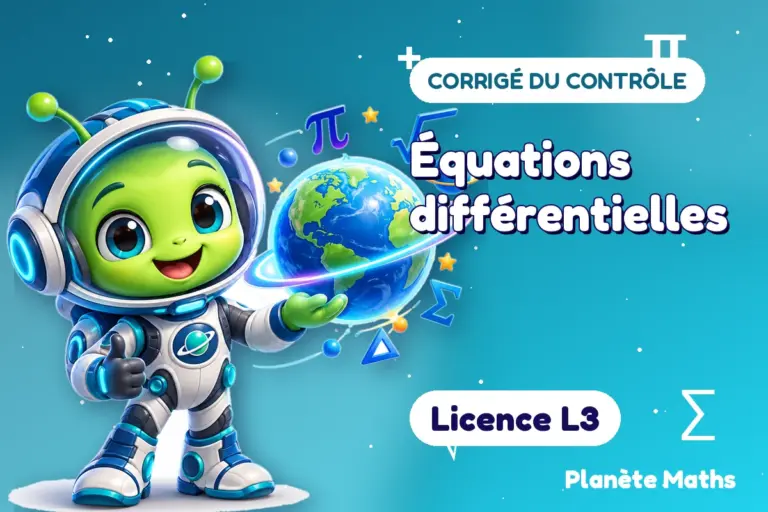 Corrigés de contrôles de maths en Licence L3 : Équations différentielles — Zyro, l’explorateur de Planète Maths
