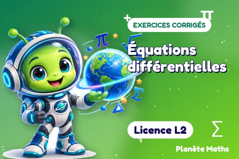 Exercices corrigés de maths en Licence L2 : Équations différentielles — Zyro, l’explorateur de Planète Maths