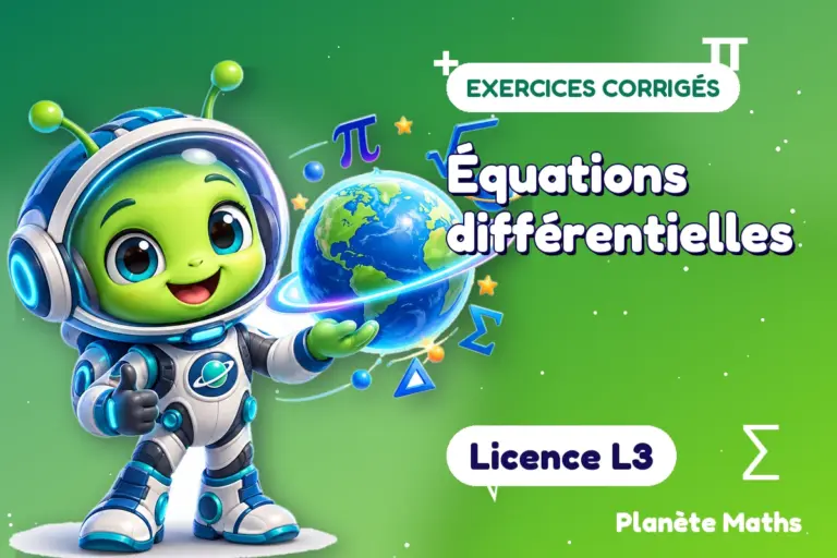 Exercices corrigés de maths en Licence L3 : Équations différentielles — Zyro, l’explorateur de Planète Maths