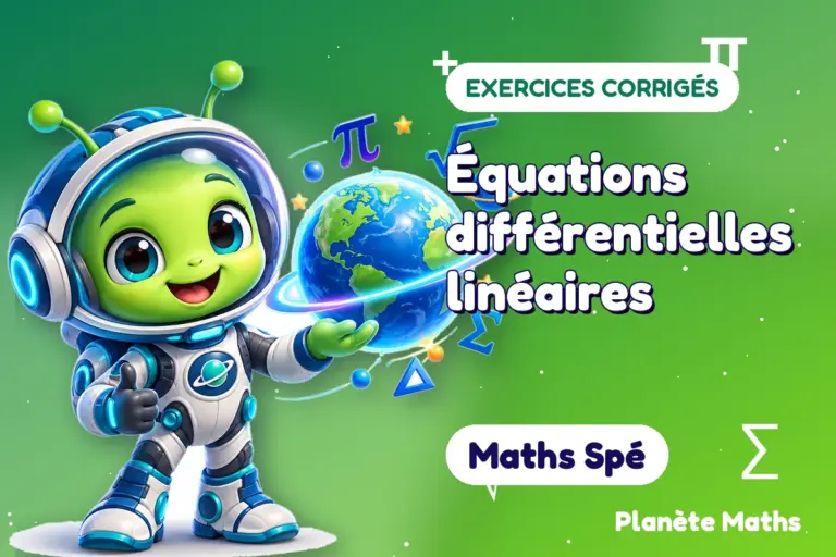 Exercices corrigés de maths en Maths Spé : Équations différentielles linéaires — Zyro, l’explorateur de Planète Maths