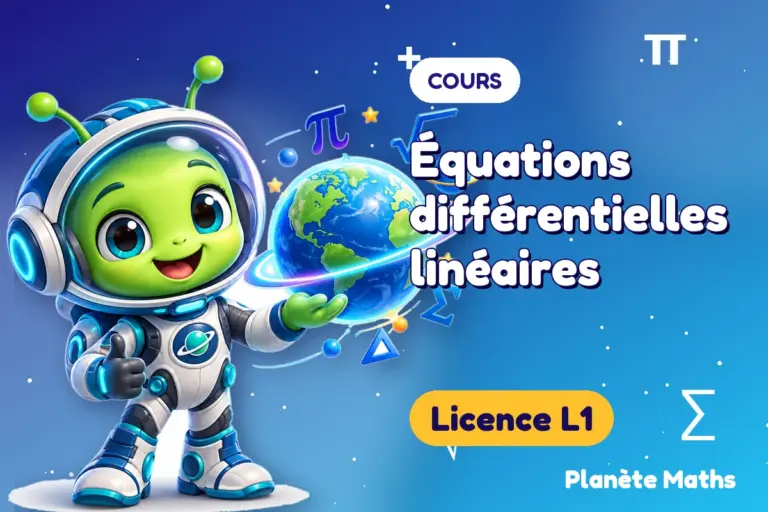 Cours de maths en Licence L1 : Équations différentielles linéaires — Zyro, l’explorateur de Planète Maths