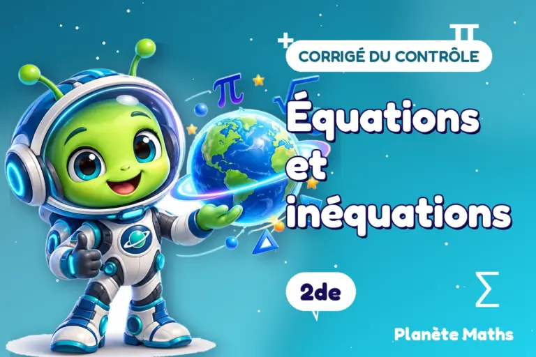 Corrigés de contrôles de maths en 2de : Équations et inéquations — Zyro, l’explorateur de Planète Maths