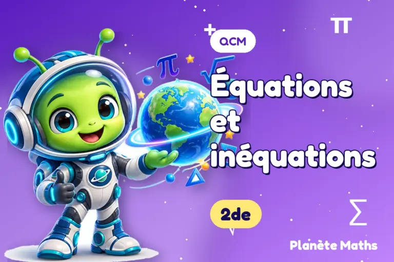 QCM de maths en 2de : Équations et inéquations — Zyro, l’explorateur de Planète Maths