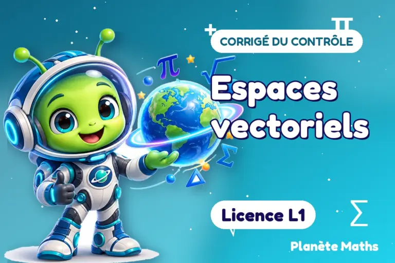 Corrigés de contrôles de maths en Licence L1 : Espaces vectoriels — Zyro, l’explorateur de Planète Maths