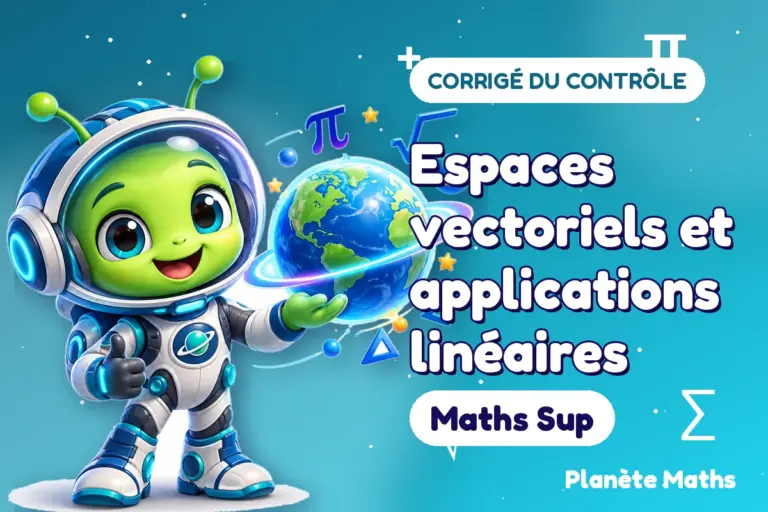Corrigés de contrôles de maths en Maths Sup : Espaces vectoriels et applications linéaires — Zyro, l’explorateur de Planète Maths