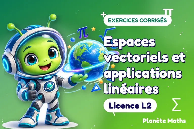 Exercices corrigés de maths en Licence L2 : Espaces vectoriels et applications linéaires — Zyro, l’explorateur de Planète Maths