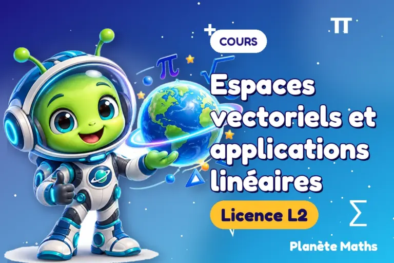 Cours de maths en Licence L2 : Espaces vectoriels et applications linéaires — Zyro, l’explorateur de Planète Maths