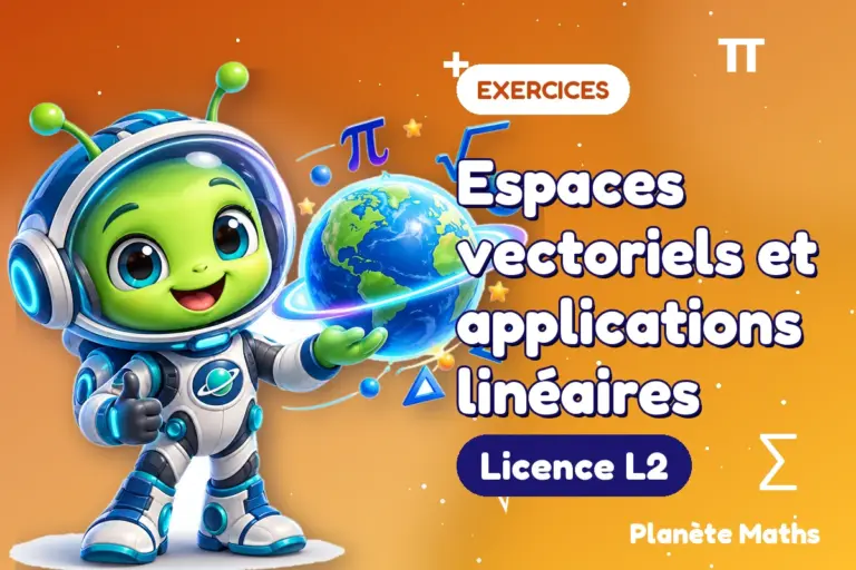 Exercices de maths en Licence L2 : Espaces vectoriels et applications linéaires — Zyro, l’explorateur de Planète Maths