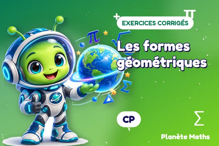 Exercices corrigés de maths en CP : Les formes géométriques — Zyro, l’explorateur de Planète Maths