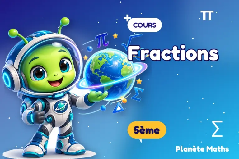 Cours de maths en 5ème : Fractions — Zyro, l’explorateur de Planète Maths